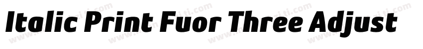 Italic Print Fuor Three Adjust字体转换